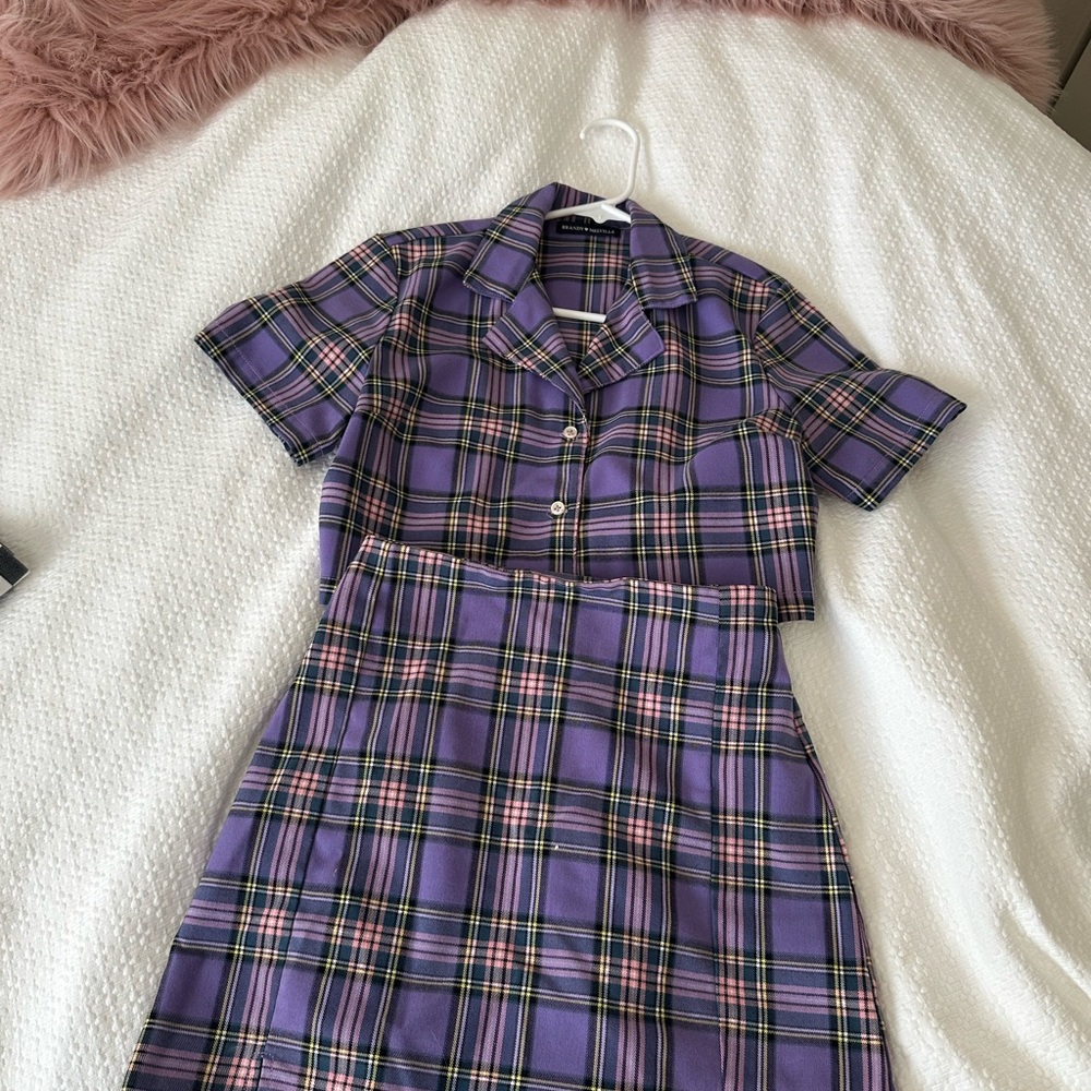 Plaid Purple Dress